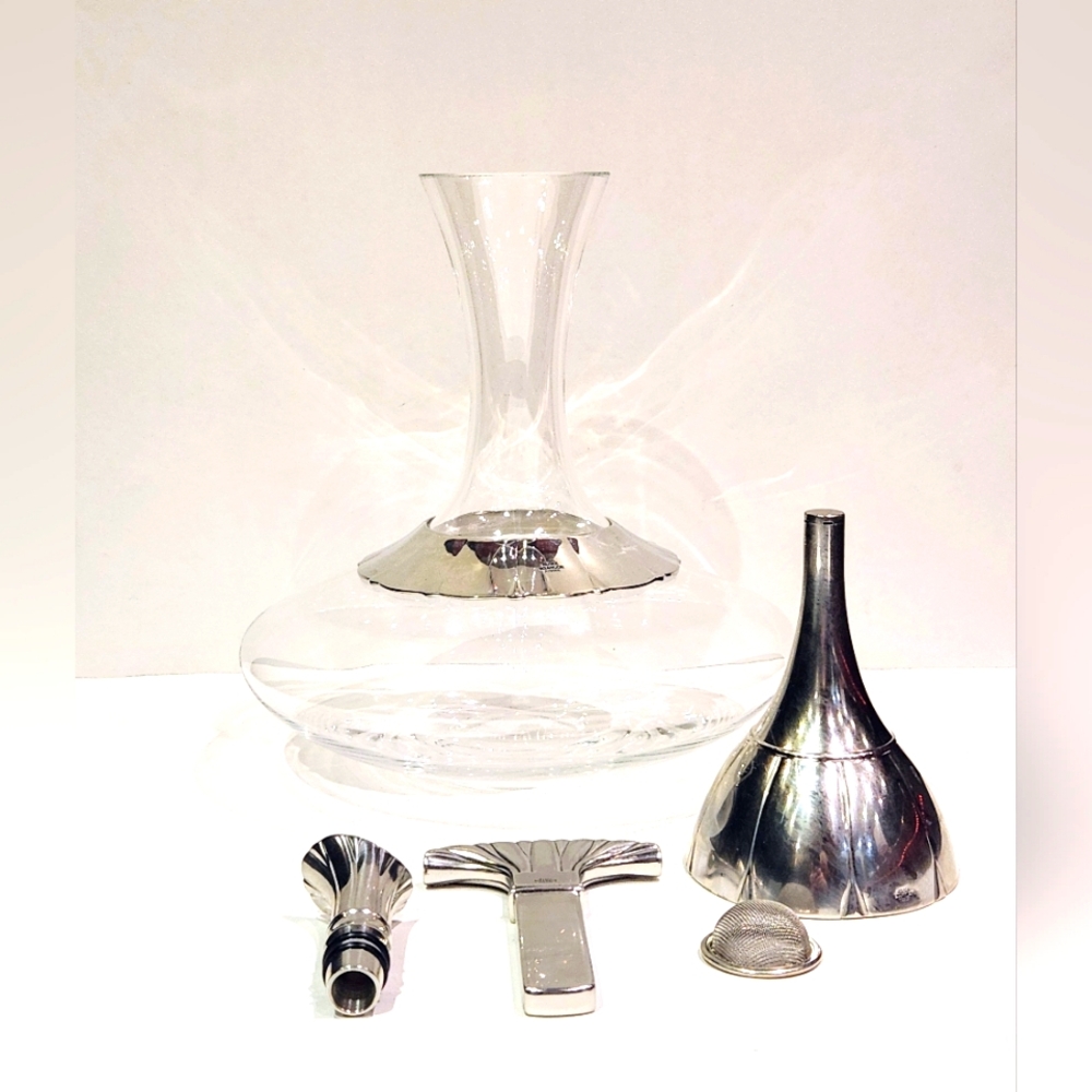 Pewter Royal  Selangor full set vintage wine decanter. 5 pieces.